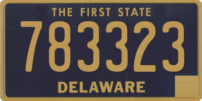 DE license plate 783323