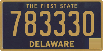 DE license plate 783330