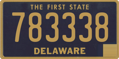 DE license plate 783338