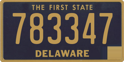DE license plate 783347