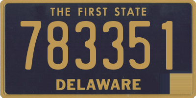DE license plate 783351