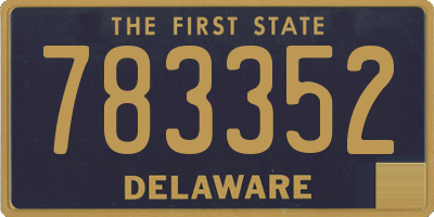 DE license plate 783352