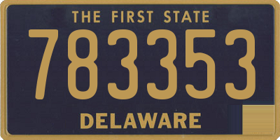 DE license plate 783353