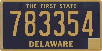 DE license plate 783354