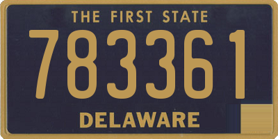 DE license plate 783361