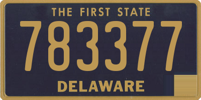 DE license plate 783377