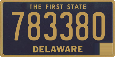 DE license plate 783380