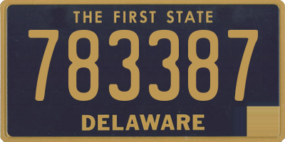 DE license plate 783387