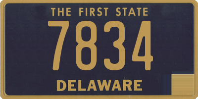 DE license plate 7834