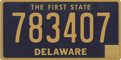 DE license plate 783407