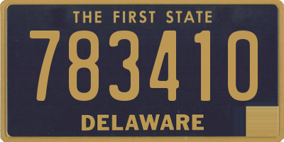 DE license plate 783410