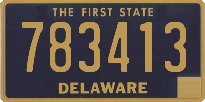 DE license plate 783413
