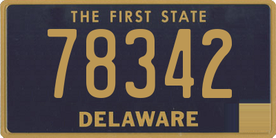 DE license plate 78342