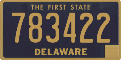 DE license plate 783422