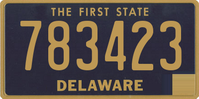 DE license plate 783423