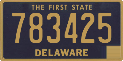 DE license plate 783425