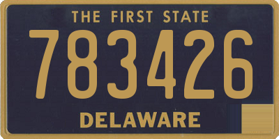 DE license plate 783426