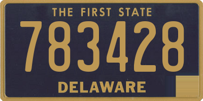 DE license plate 783428