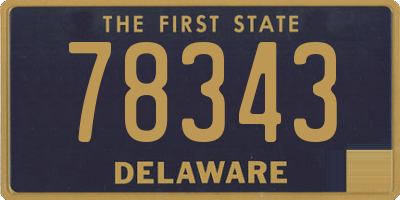 DE license plate 78343