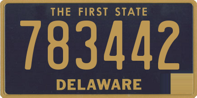 DE license plate 783442