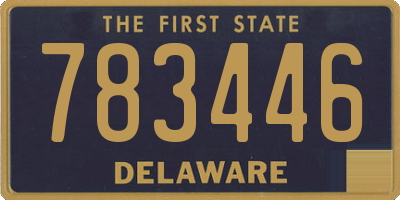 DE license plate 783446