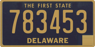DE license plate 783453