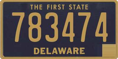 DE license plate 783474