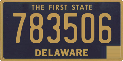 DE license plate 783506