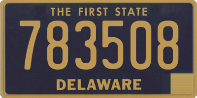 DE license plate 783508