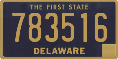 DE license plate 783516