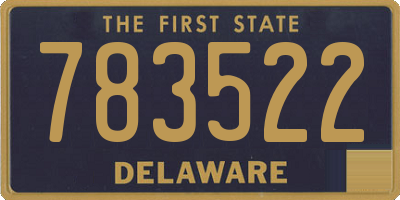 DE license plate 783522