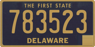 DE license plate 783523