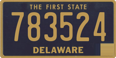 DE license plate 783524