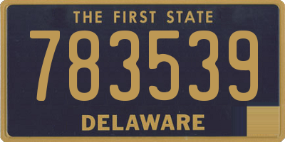 DE license plate 783539