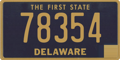 DE license plate 78354