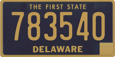 DE license plate 783540