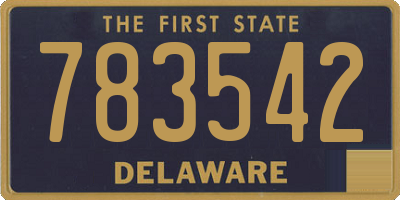 DE license plate 783542