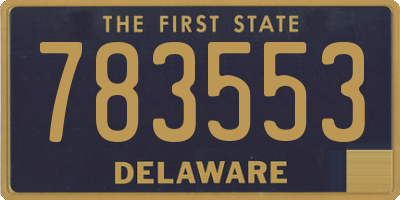 DE license plate 783553