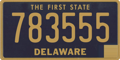DE license plate 783555