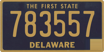 DE license plate 783557