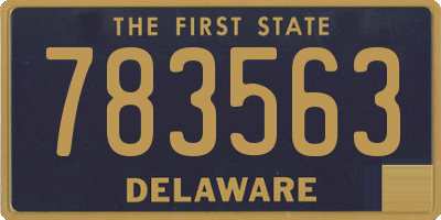 DE license plate 783563
