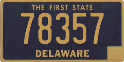 DE license plate 78357