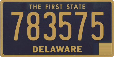 DE license plate 783575