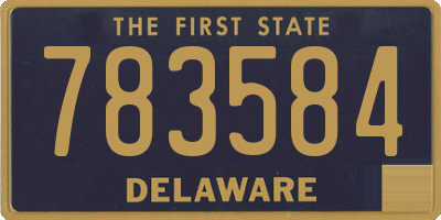 DE license plate 783584