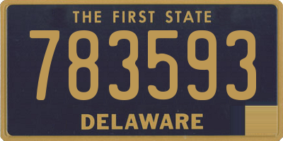 DE license plate 783593