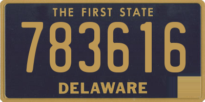 DE license plate 783616