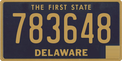 DE license plate 783648