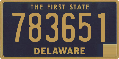 DE license plate 783651
