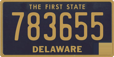 DE license plate 783655