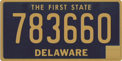 DE license plate 783660